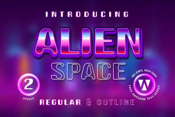 Alien Space: A Futuristic Font for Bold, Modern Designs