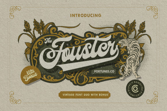 Fouster: A Vintage Display Font with Bold, Confident Character