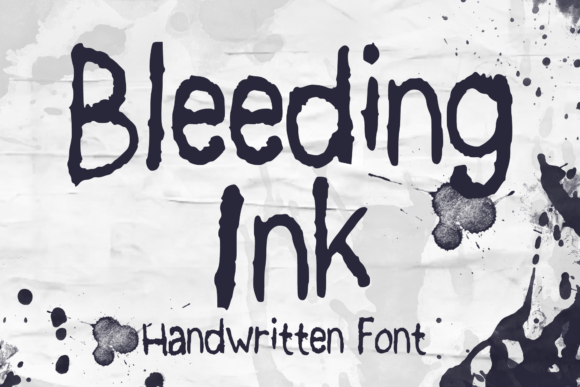 Unleash Raw Energy: The Bleeding Ink Display Font
